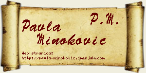 Pavla Minoković vizit kartica